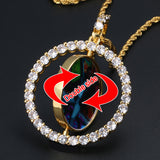 Personalized Double Side Photo Pendant Customized Hip Hop Necklace w/ Gift Box