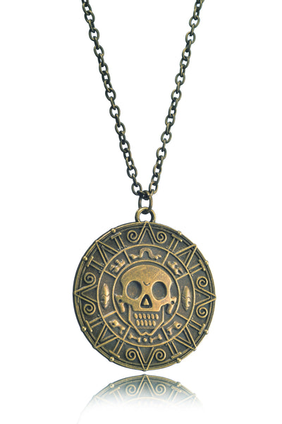 Cursed aztec sales gold coin necklace