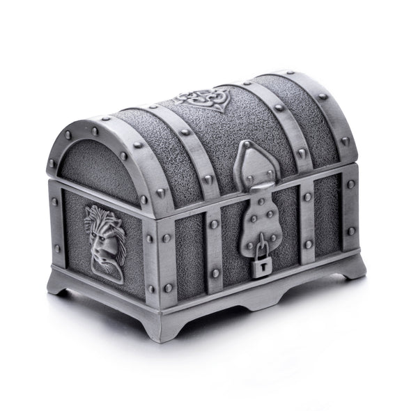 Vintage Pewter Tooth Fairy Treasure Chest Box
