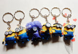 6pcs Keychain Set Movie Minions Mini Action Figure 3D Minion Collectibles