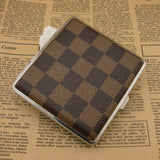 Leather Cigarette Elegant Metal Box Case Holder