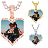 Personalized Photo Heart Pendant Necklace W/ Free Gift Box