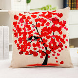 18'' X 18'' Premium Tree of Life Print Cotton Linen Decorative Pillow Cover Cushion Case