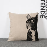 18'' X 18'' Premium Cute Pet Print Cotton Linen Decorative Pillow Cover Cushion Case