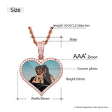 Personalized Photo Heart Pendant Necklace W/ Free Gift Box