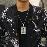 Personalized Big Rectangle Photo Pendant Customized Hip Hop Necklace w/ Gift Box