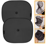 Car Side Rear Window Sunshade Sun Shade Cover Visor Shield Screen Black Mesh US Seller (2 Pcs Side)