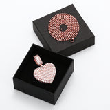 Personalized Heart Locket Photo Pendant Customized Hip Hop Necklace w/ Gift Box