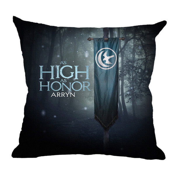 18" Premium Game of Thrones House Motto Print Pillow Cover Cushion Case