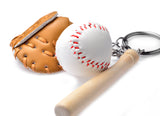 Novelty Mini Baseball Set Pendant Keychain