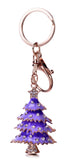 Shiny Crystal Christmas Theme Design Metal Pendant Keychain