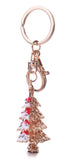 Shiny Crystal Christmas Theme Design Metal Pendant Keychain