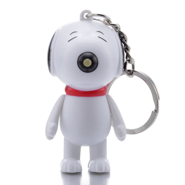 Snoopy LED Flashlight Light Up Keychain w/ Sound (Barks)