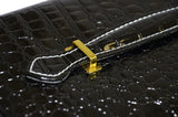 Black Leather Jewelry Box Travel Case and Lock