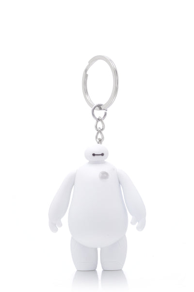 Big Hero 6 White Baymax LED Flashlight Keychain Ring with Sound