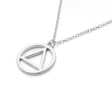 Hip Hop Eminem AA Logo Metal Pendant Necklace