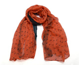 Premium Navy Marine Anchor Print Cotton Scarf