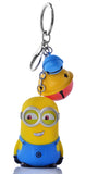 Movie Despicable Me Rubber Minions Action Figure w/ Bells Keychain