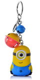 Movie Despicable Me Rubber Minions Action Figure w/ Bells Keychain