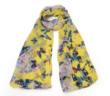 Preimum Colorful Butterfly Floral Long Scarf Shawl