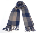 Women Winter Warm Wool Big Grid Long Thick Shawl Lattice Large Scarf