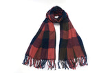 Women Winter Warm Wool Big Grid Long Thick Shawl Lattice Large Scarf