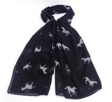 Western Horse Animal Print Cowboy Ranch Wrap Shawl Neckerchief Scarf