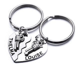 2pcs THELMA LOUISE Pendant Necklaces Guns Heart Friendship Adventure Freedom Best Friends Forever