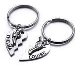 2pcs THELMA LOUISE Pendant Necklaces Guns Heart Friendship Adventure Freedom Best Friends Forever