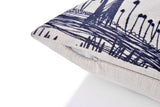 18'' X 18'' Premium Abstract Trees Print Cotton Linen Decorative Pillow Cover Cushion Case