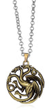 Game of Thrones House Targaryen Sigil Crest Metal Necklace