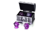 7 Die Polyhedral Role Playing Game Dice Set with Treasure Chest Dice Container (Sparkle Colors)