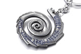 Doctor Who Wibbly Wobbly Timey Wimey Silver-Tone Pendant Keychain