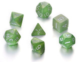 7 Die Polyhedral Role Playing Game Dice Set with Velvet Pouch (Sparkle Colors)