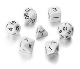 7 Die Polyhedral Role Playing Game Dice Set with Velvet Pouch (Solid Colors)