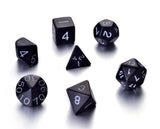 7 Die Polyhedral Role Playing Game Dice Set with Velvet Pouch (Solid Colors)