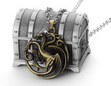 Game of Thrones House Targaryen Sigil Crest Metal Necklace