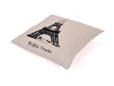 18'' Paris Eiffel Tower Cotton Linen Decorative Pillow Cover Cushion Case