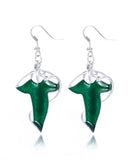 The Lord of the Rings Costume Aragorn Elven Green Leaf Pendant Earrings