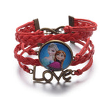 Frozen Infinity Love Leather Strand Bracelet