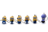 6PCS Keychain Set Despicable Me 2 Mini Action Figure 3D Minion Collectibles