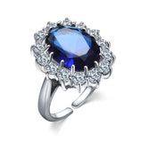 Premium Kate Middleton's Engagement Necklace Ring Earring Set
