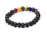 Premium Multicolor Agate Vesicular Basalt Buddha Beads Bracelet