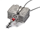 Premium Sacred Heart Gothic Cross Metal Necklace