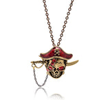 Premium Pirates of the Caribbean Diamond Skull Pendant Metal Necklace