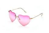 Heart Shape Fade Effect Rimless Style Sunglasses