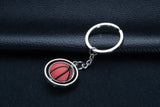 3d Sports Keychain Rotating Basketball Ball Keyring Key Chain Ring Keyfob Key Holder