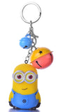 Movie Despicable Me Rubber Minions Action Figure w/ Bells Keychain