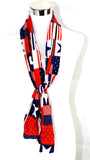 American Flag Texas Lone Star Long Soft Neckerchief Patriotic