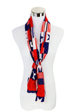 American Flag Texas Lone Star Long Soft Neckerchief Patriotic